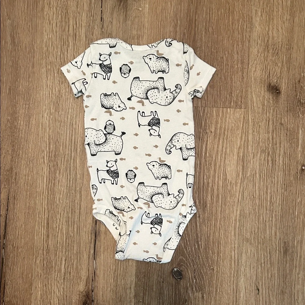 Carter's Cream Bodysuit with Animal Design